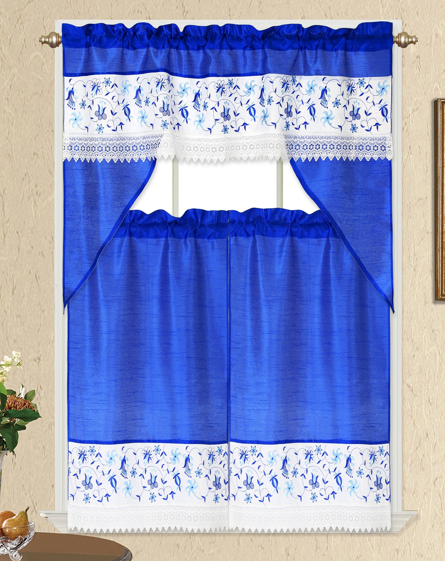 3 Piece - Kitchen Curtain - Aliza - Glory Home Design