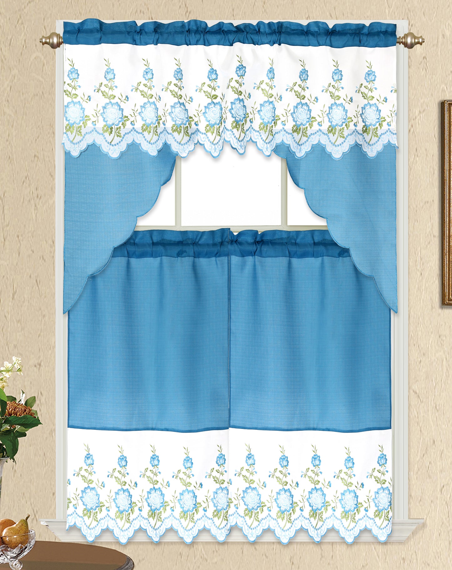 3 Piece - Kitchen Curtain - Evie