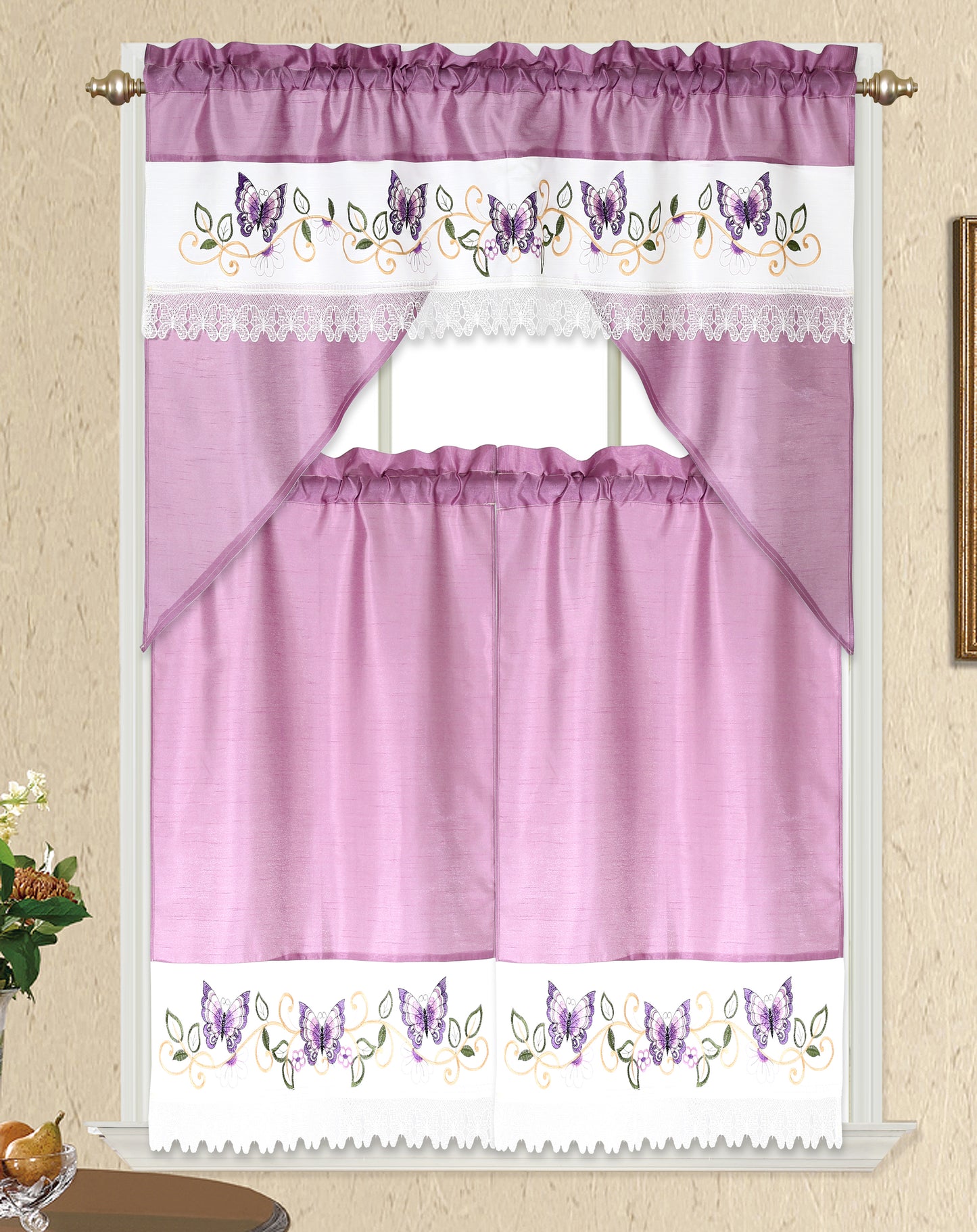 3 Piece - Kitchen Curtain - RAQUEL