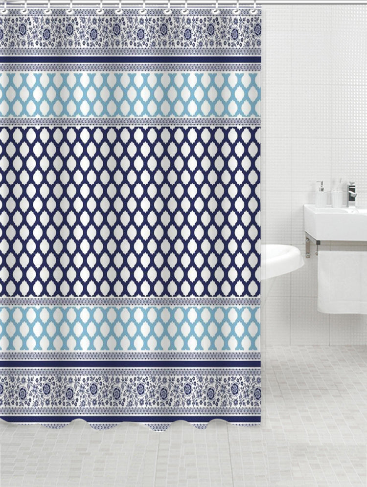 Shower Curtain with Metal Roller Hooks - Glory Home Design