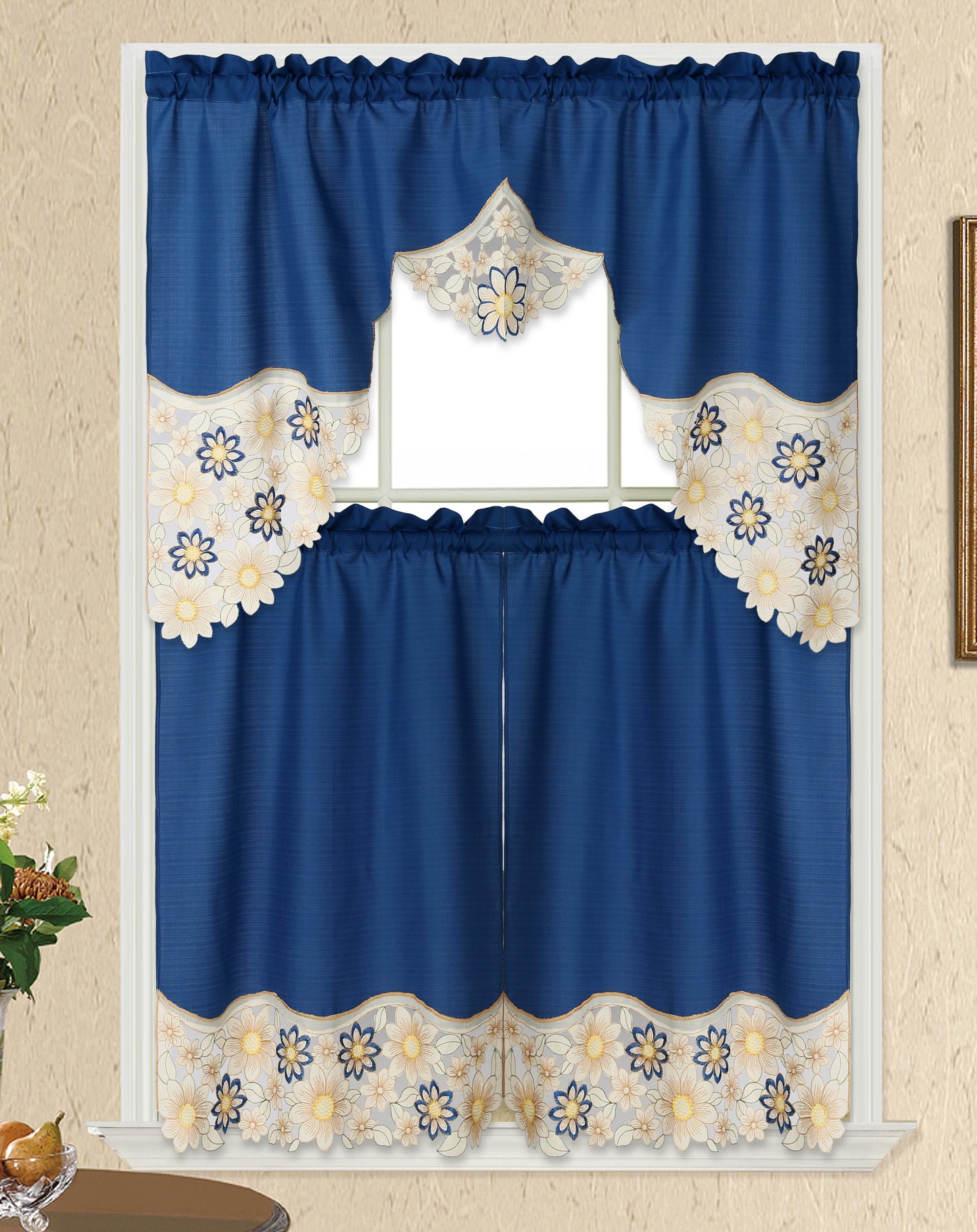 3 Piece - Kitchen Curtain - Kara - Glory Home Design
