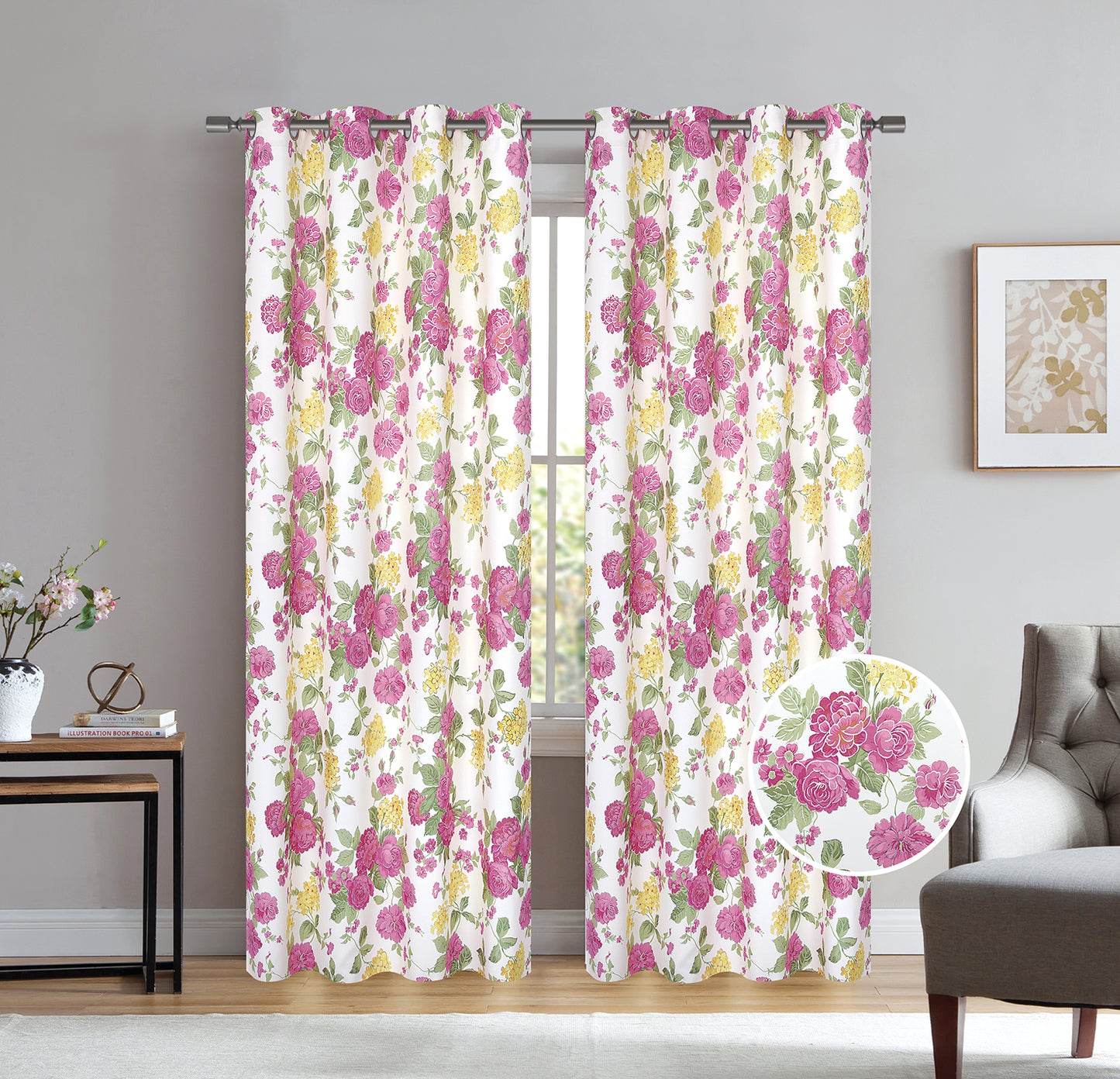 Logan - Foil Printed Blackout Grommet Panel - Glory Home Design