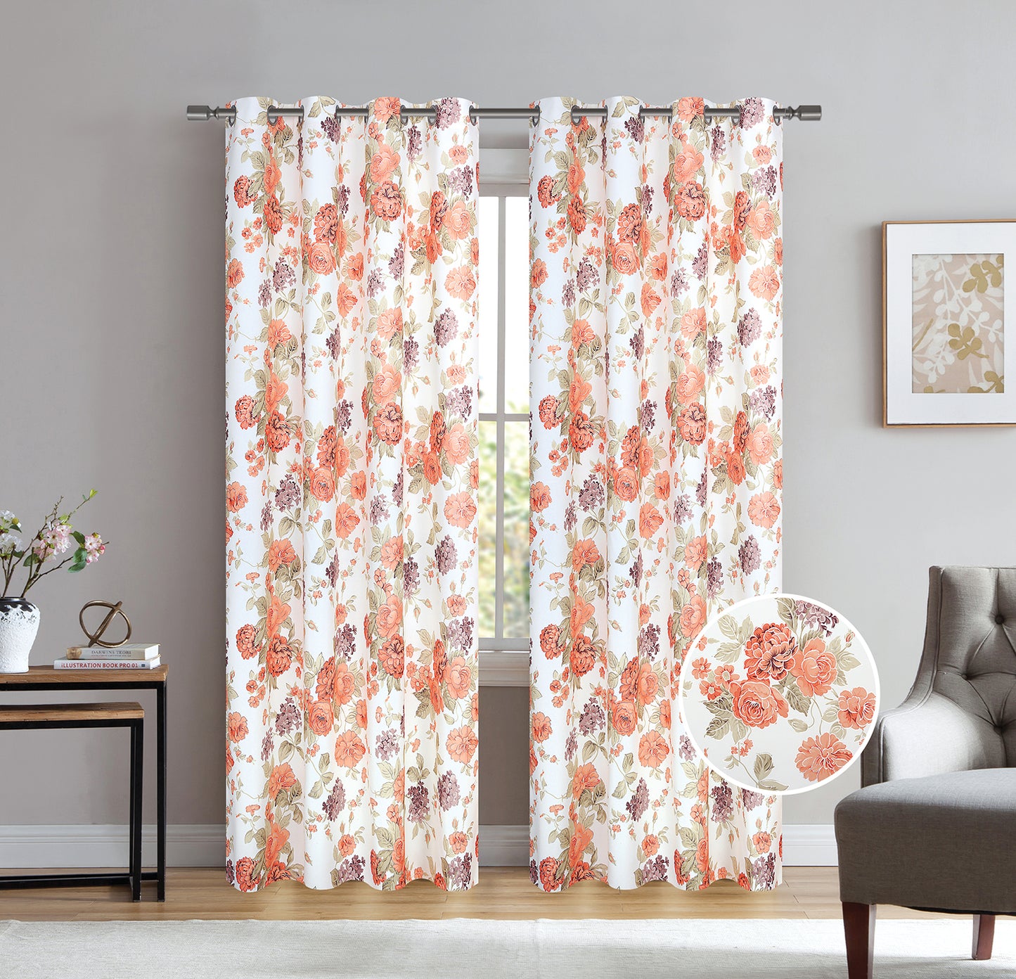 Logan - Foil Printed Blackout Grommet Panel - Glory Home Design