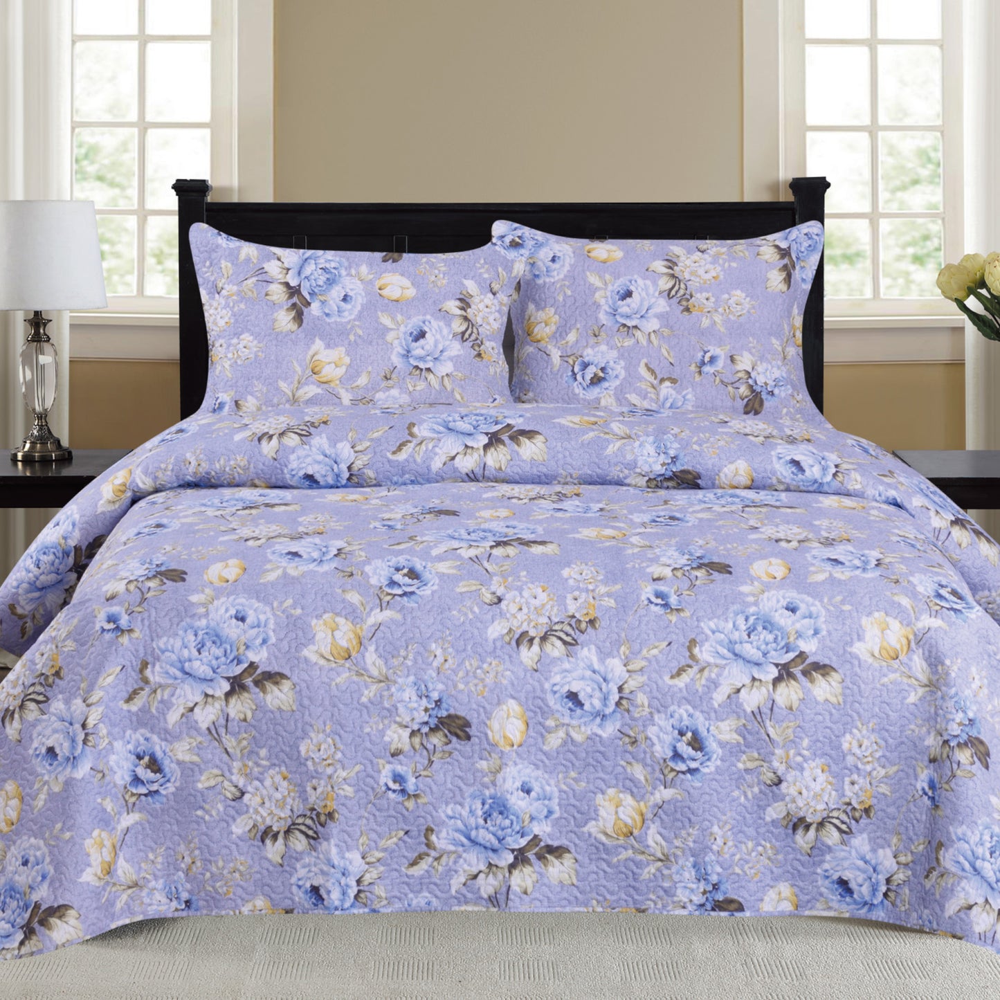 Nikki - 3 Piece Quilt Set - Lilac - Glory Home Design