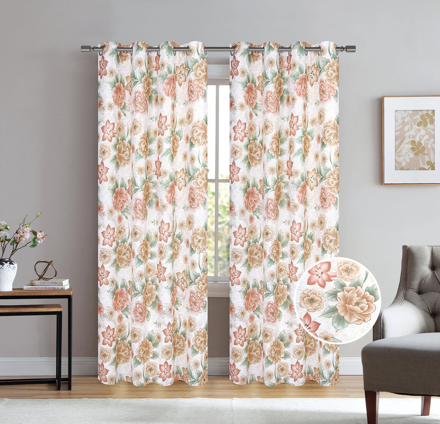 Matilda - Foil Printed Blackout Grommet Panel - Glory Home Design