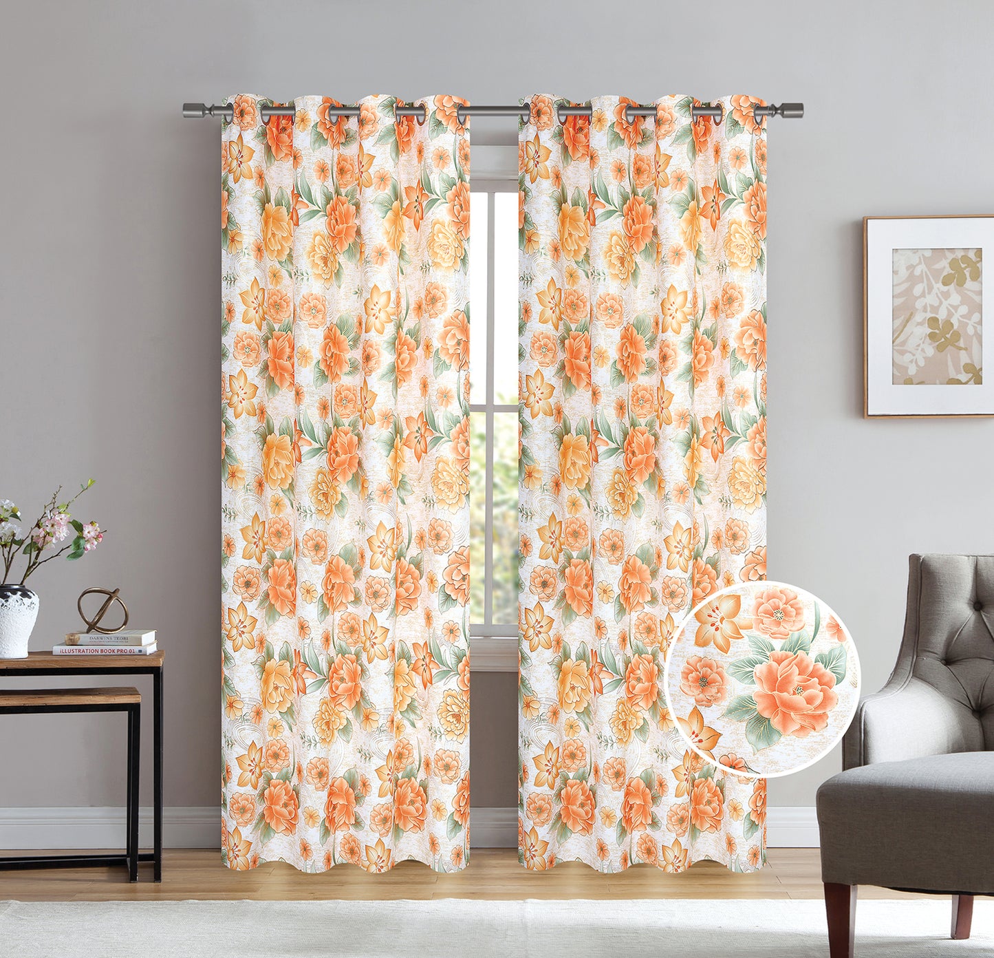Matilda - Foil Printed Blackout Grommet Panel - Glory Home Design