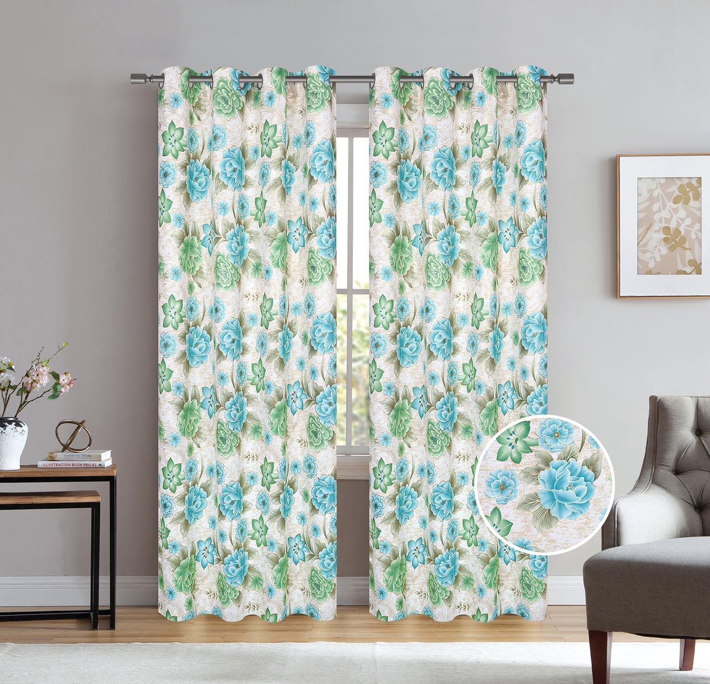 Matilda - Foil Printed Blackout Grommet Panel - Glory Home Design