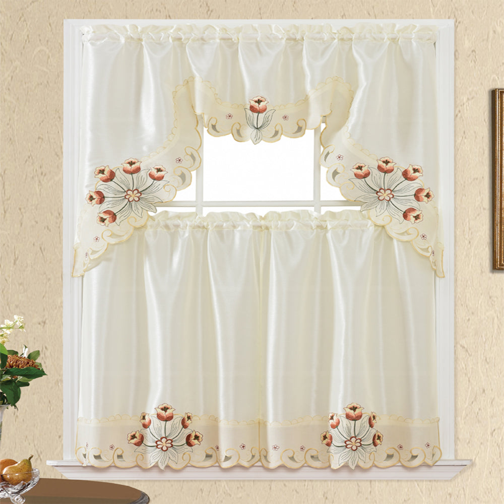 3 Piece - Kitchen Curtain - Miley - Glory Home Design