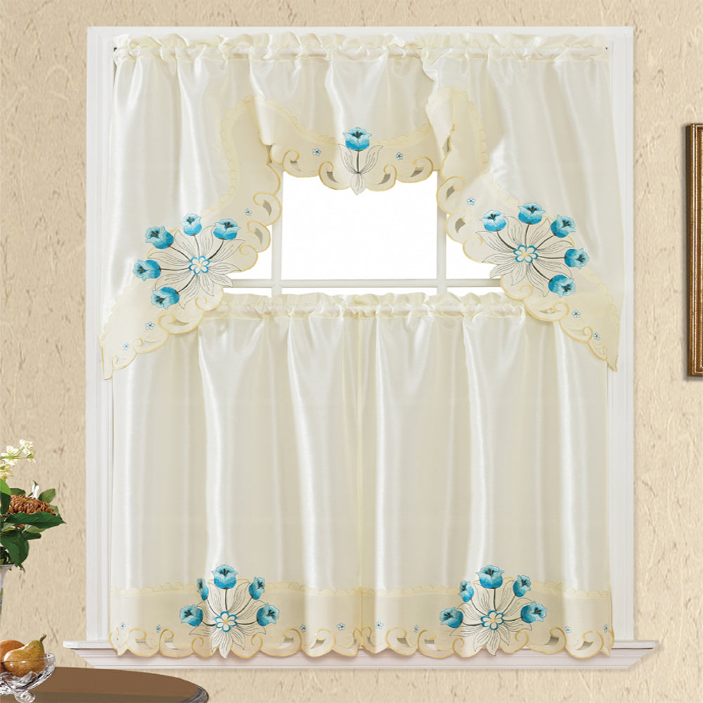 3 Piece - Kitchen Curtain - Miley - Glory Home Design
