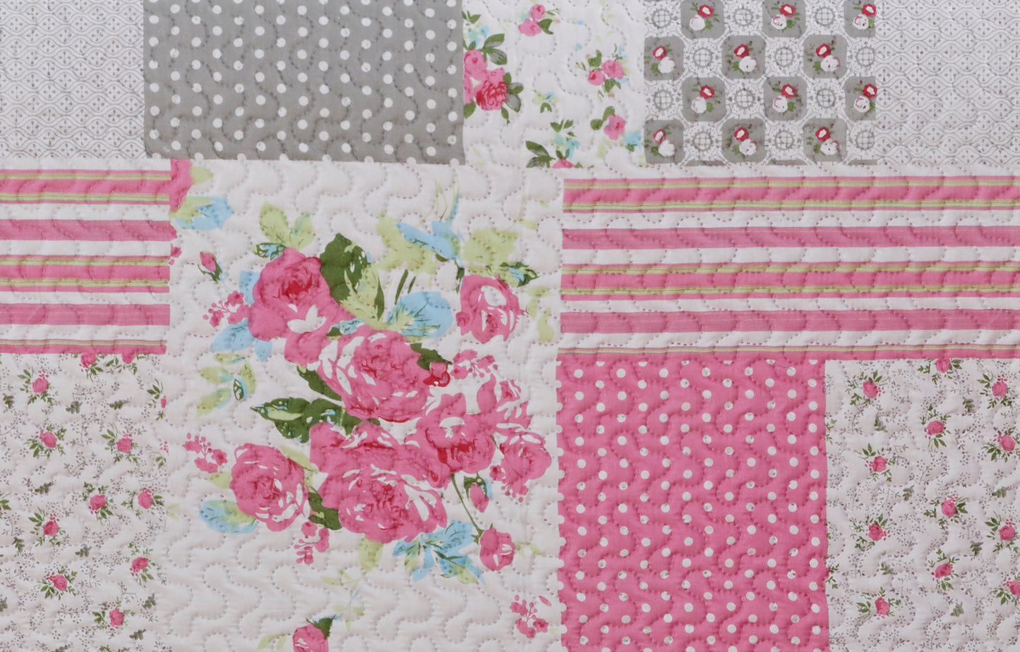 Rachel - 3 Piece Quilt Set - Pink - Glory Home Design