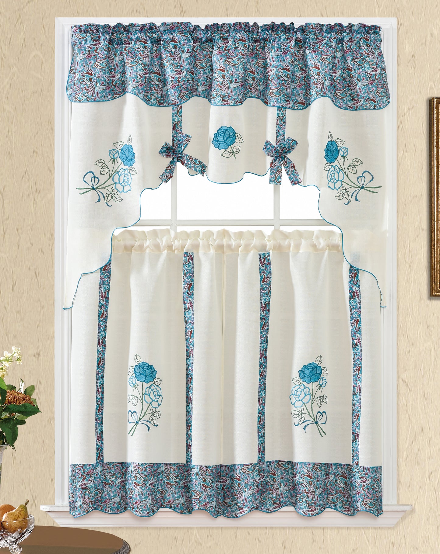 3 Piece - Kitchen Curtain - Sydney - Glory Home Design