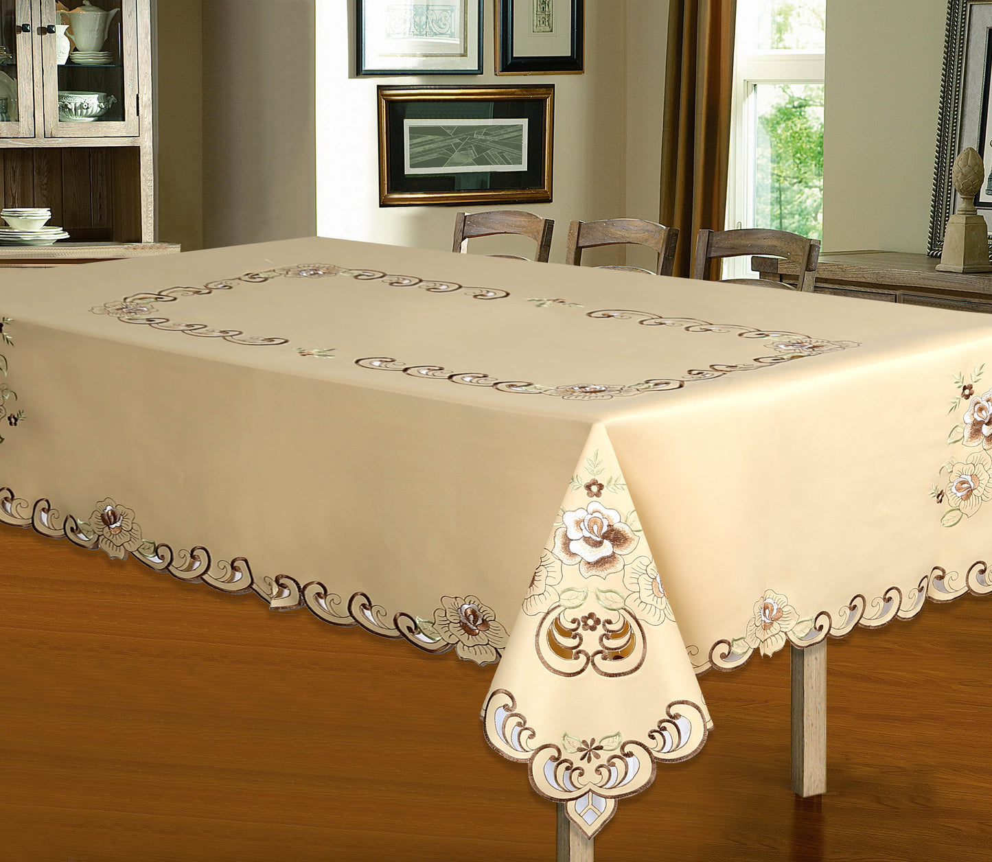 Crystal - Embroidered Tablecloth - Glory Home Design