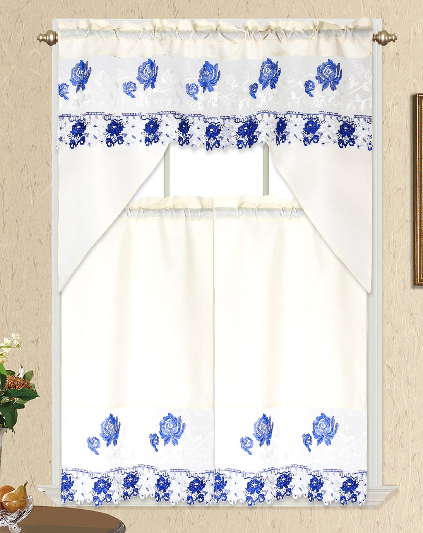 3 Piece - Kitchen Curtain - ERIN