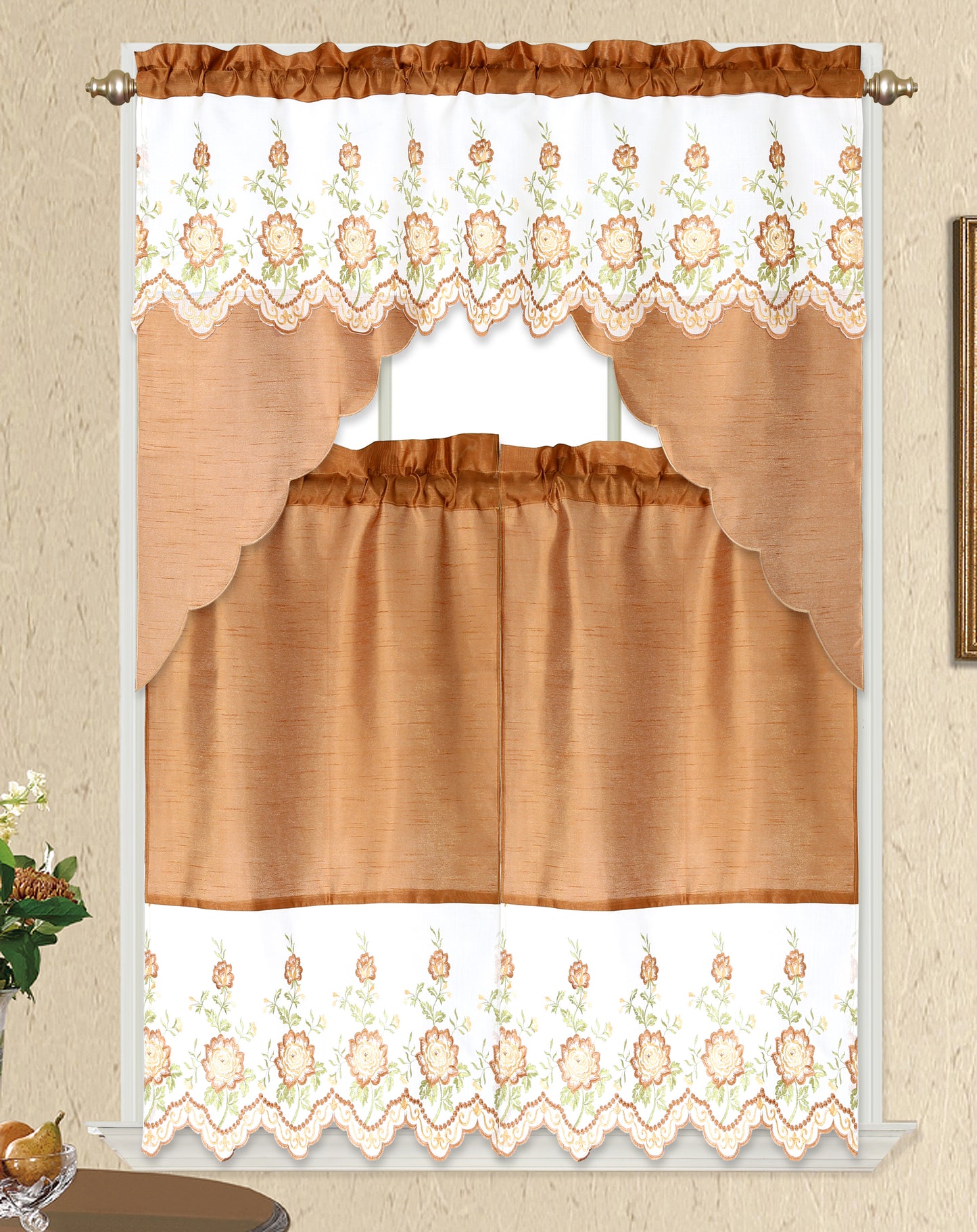 3 Piece - Kitchen Curtain - Evie
