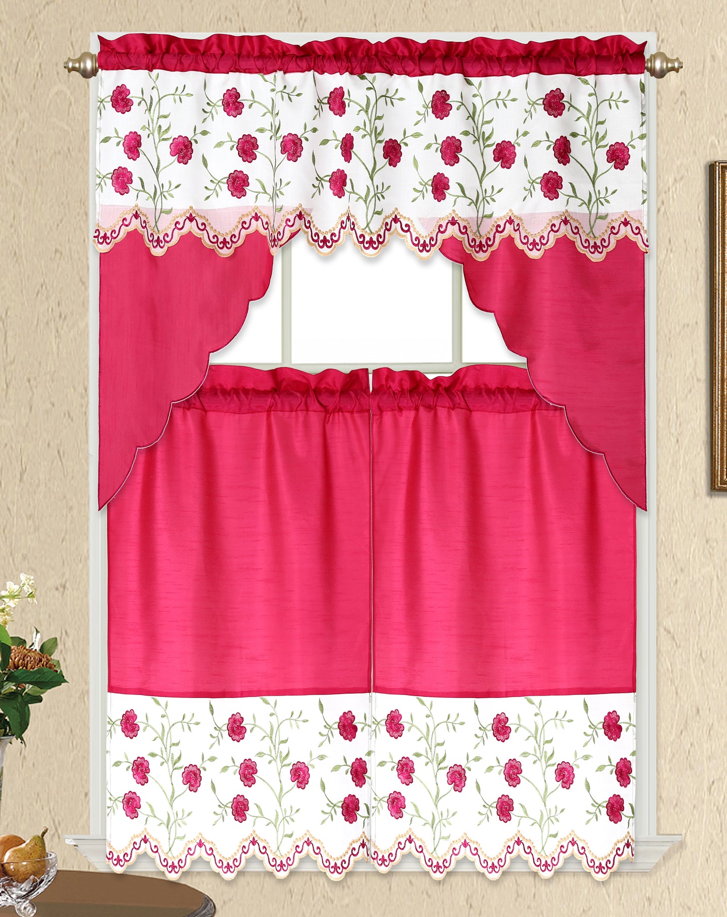 3 Piece - Kitchen Curtain - Lena