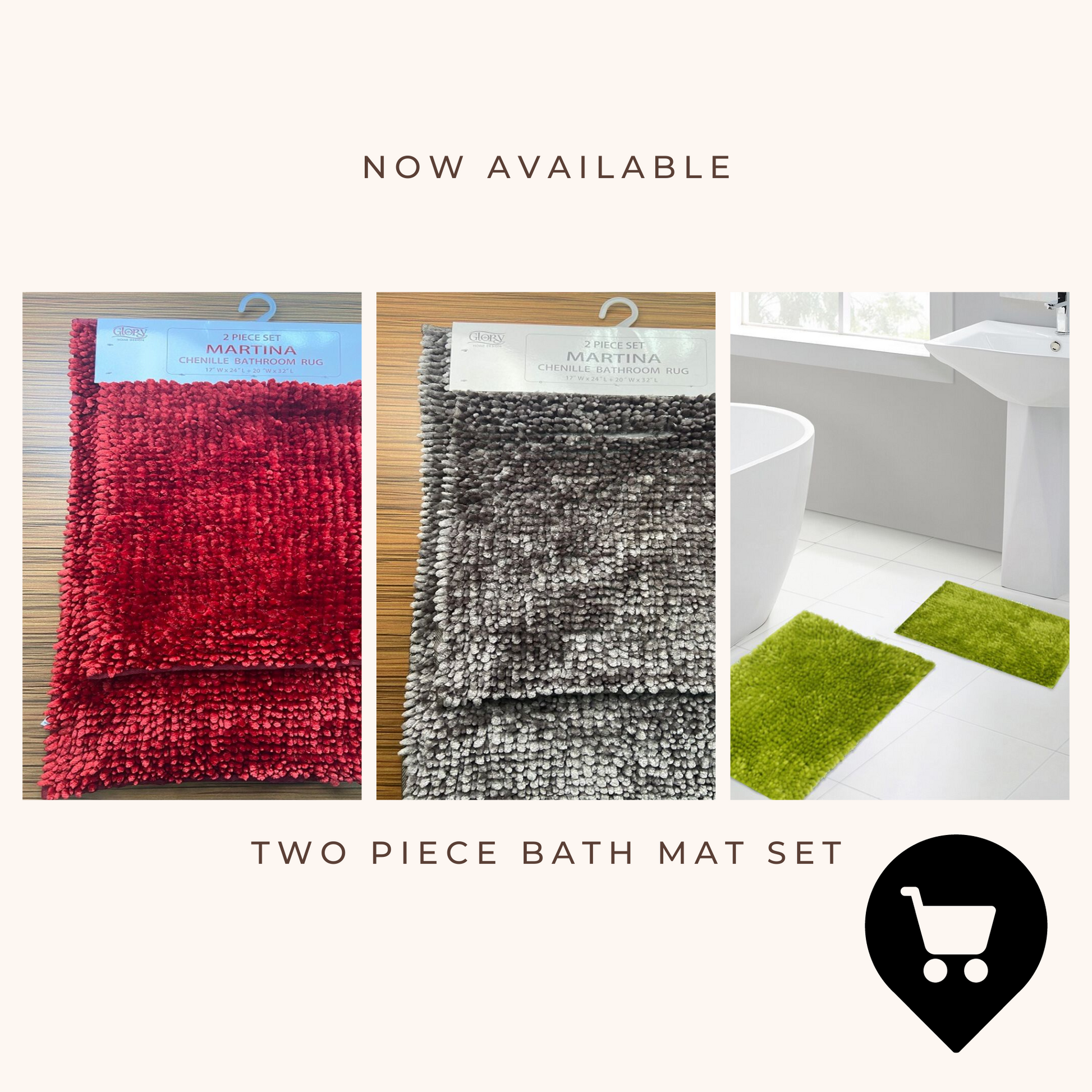 Chenille Bathroom Bath Mat