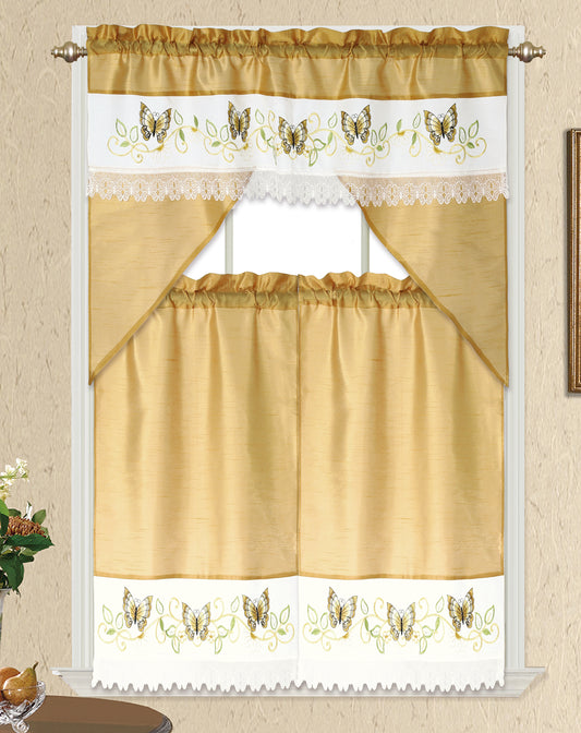 3 Piece - Kitchen Curtain - RAQUEL