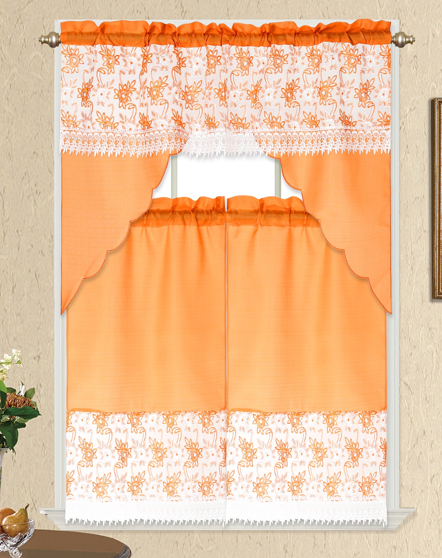 3 Piece - Kitchen Curtain - ROBIN