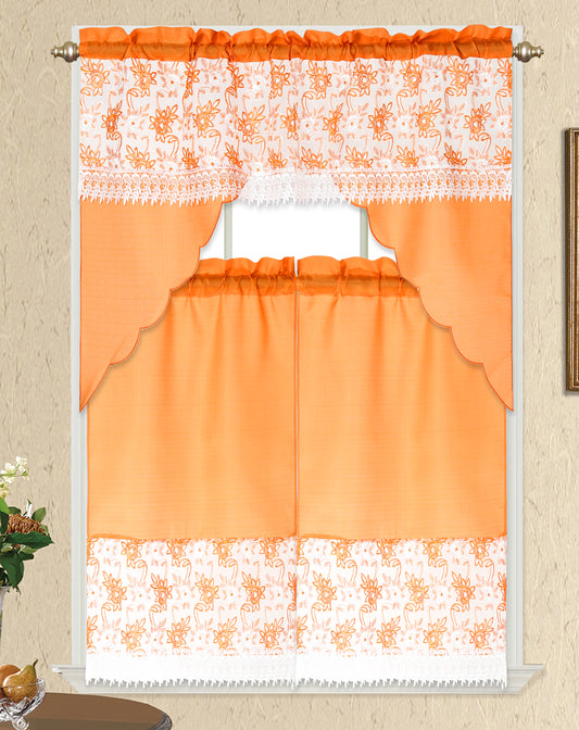 3 Piece - Kitchen Curtain - ROBIN