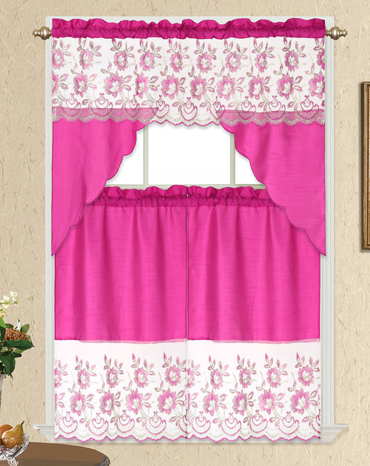 Copy of 3 Piece - Kitchen Curtain - SAMARA