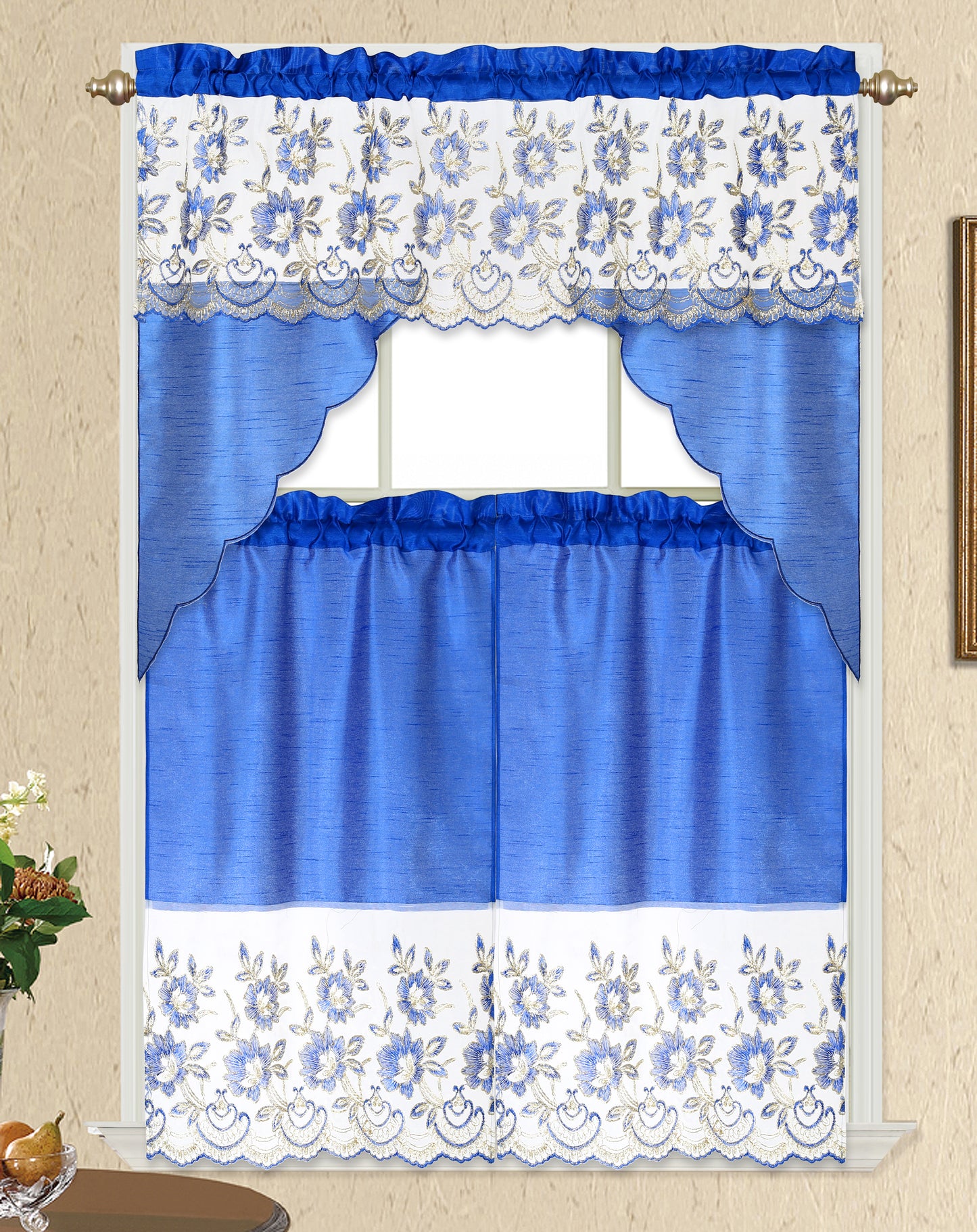Copy of 3 Piece - Kitchen Curtain - SAMARA