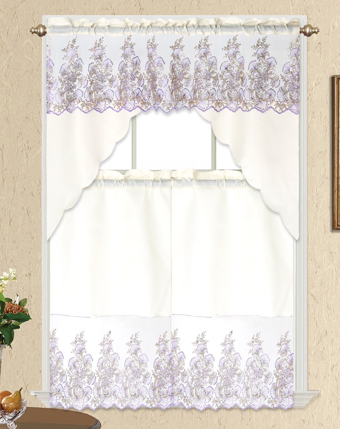 3 Piece - Kitchen Curtain - Tori