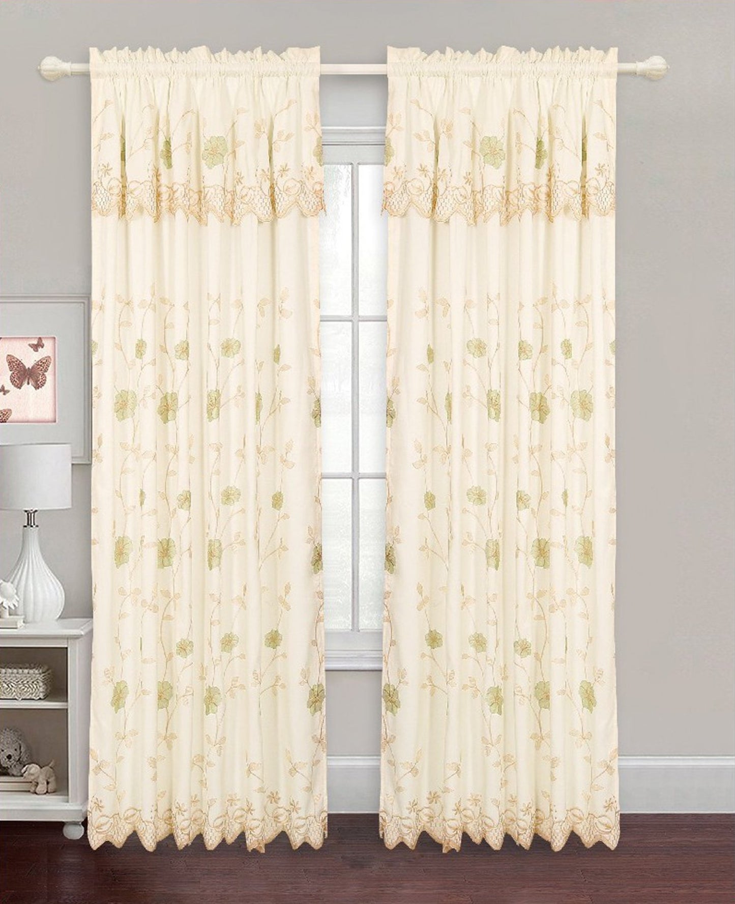 Allison - Embroidered Jacquard Panel Curtain - Glory Home Design