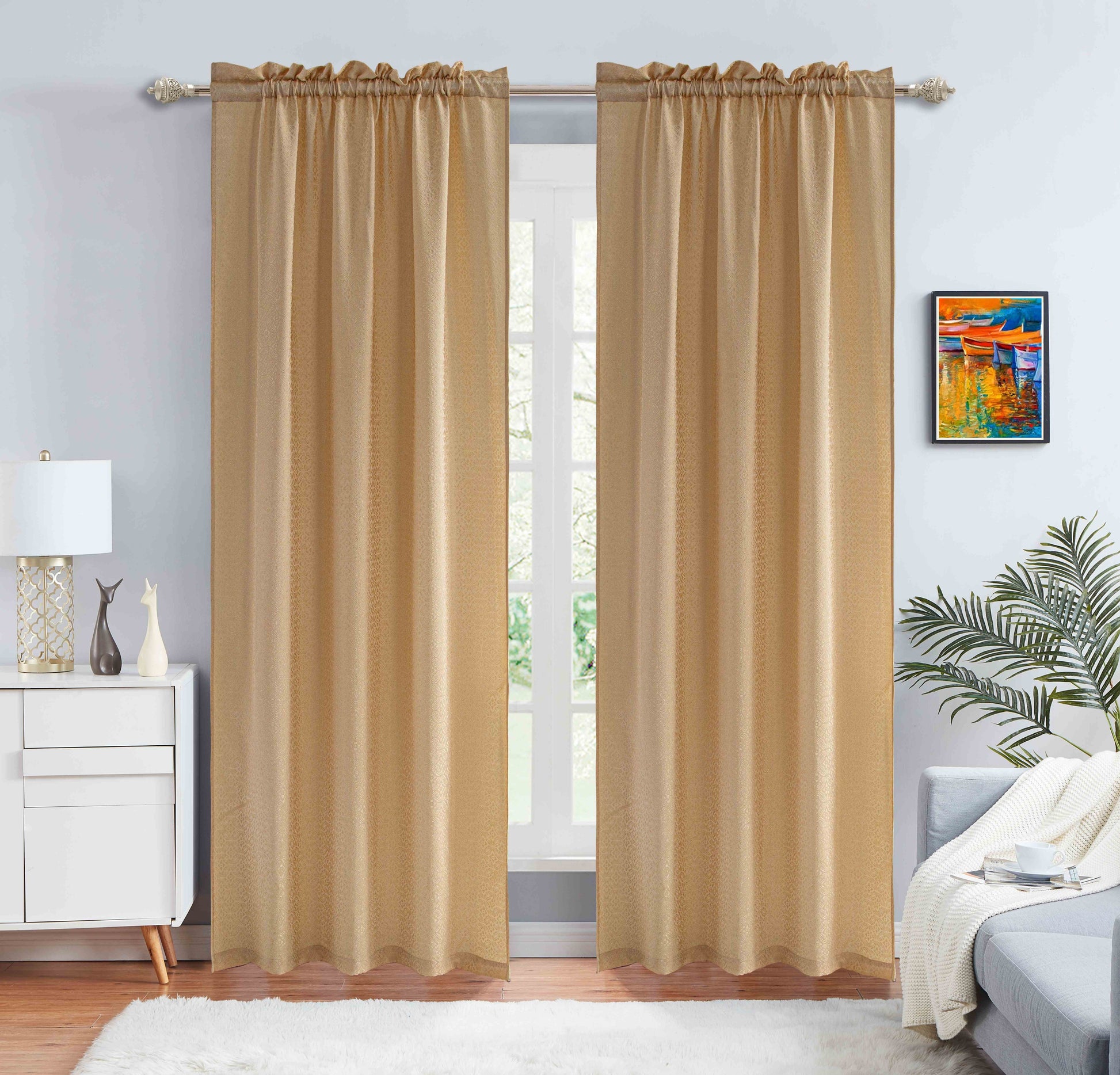 Denise - Embroidered Macrame Jacquard Panel - Valance sold separately - Glory Home Design