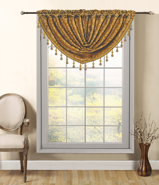 Mia Complete Set 2 Panels & 3 Valances - - Glory Home Design