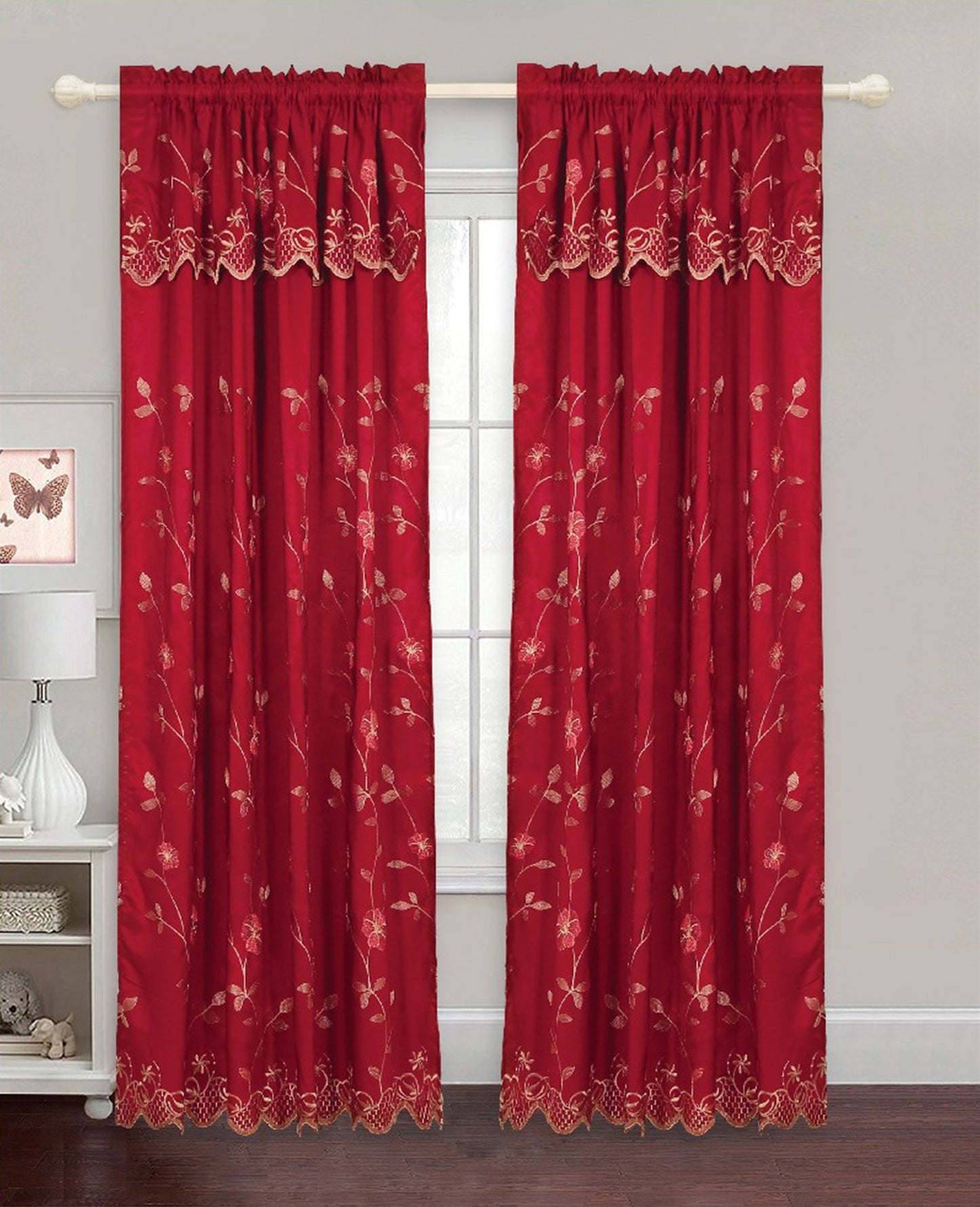 Allison - Embroidered Jacquard Panel Curtain - Glory Home Design