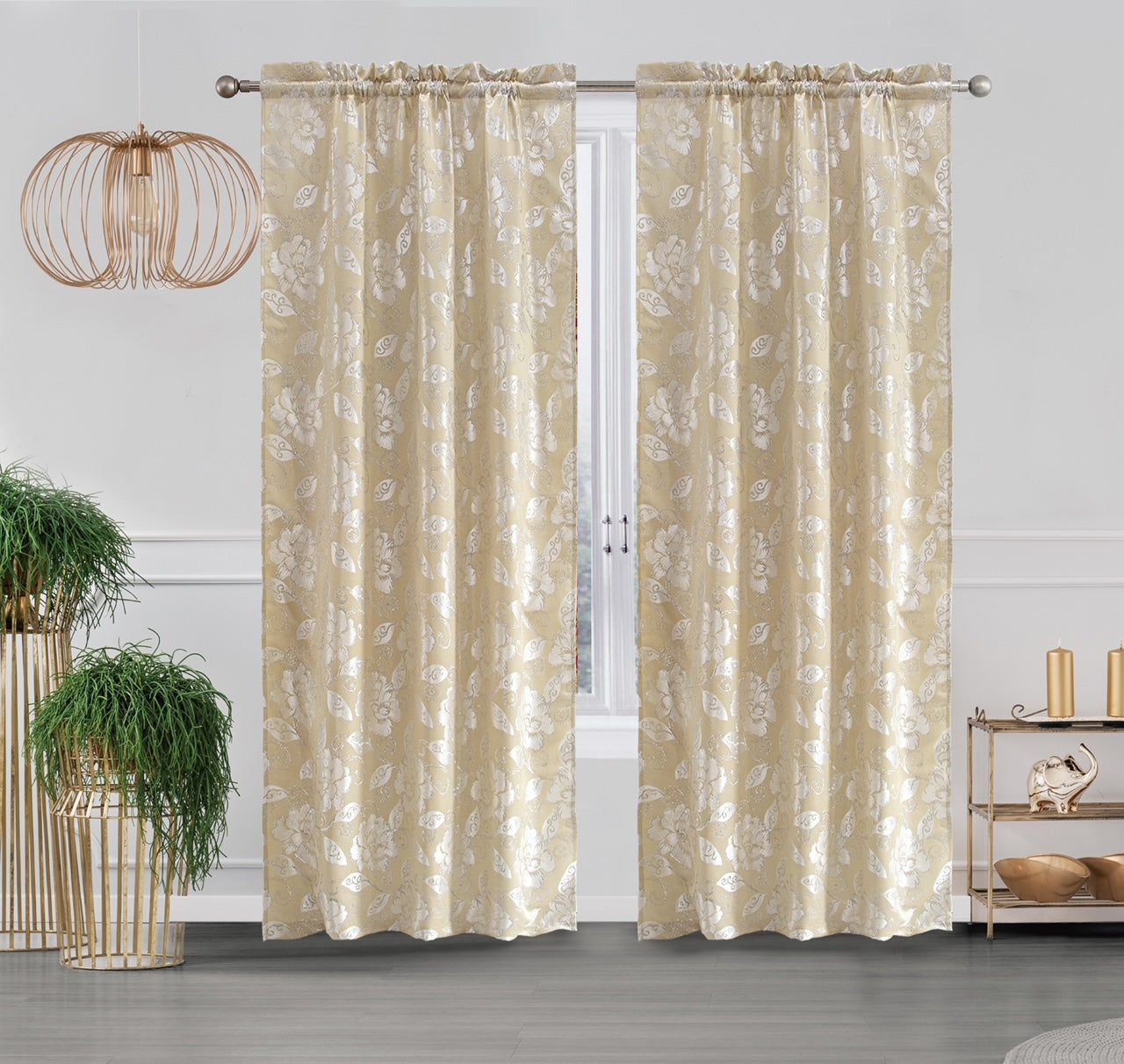 Cassie - Embroidered Macrame Jacquard Panel - Valance sold separately - Glory Home Design