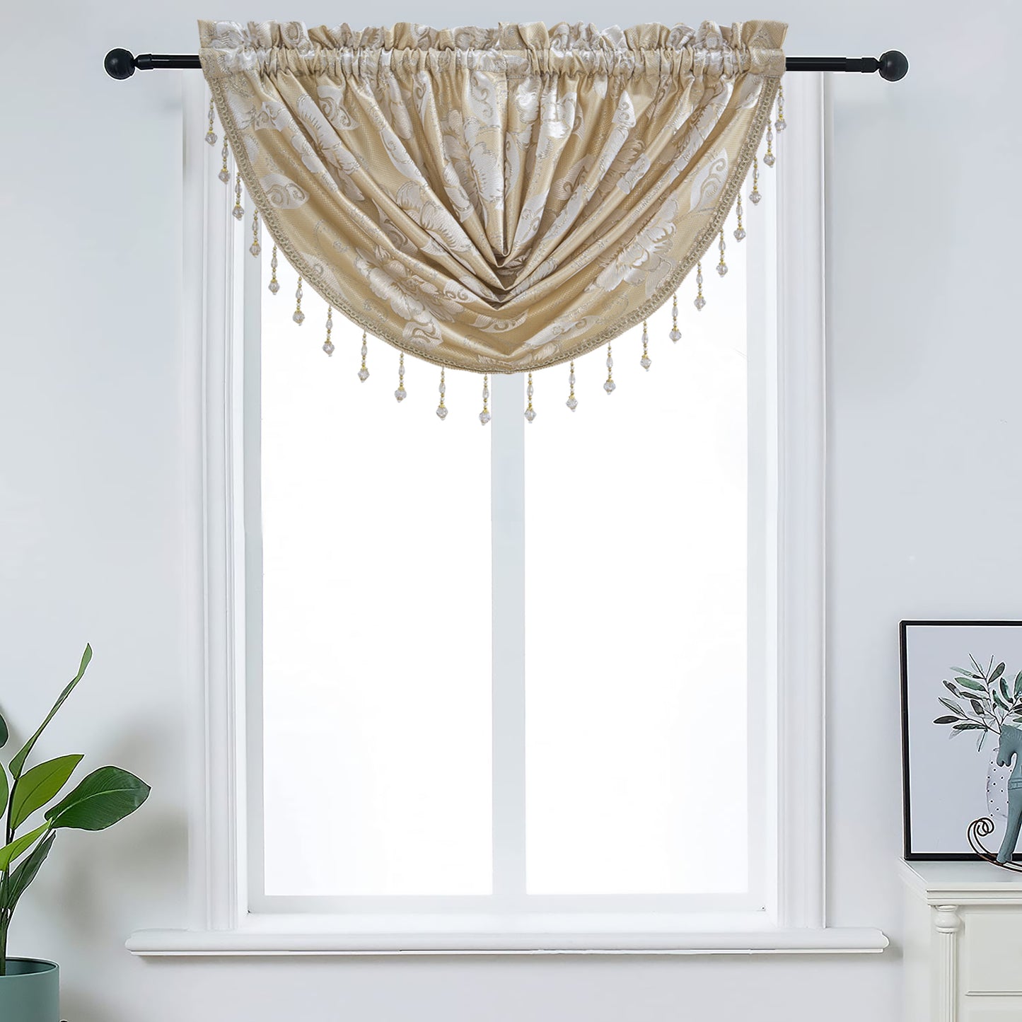 Cassie - Embroidered Macrame Jacquard Panel - Valance sold separately - Glory Home Design