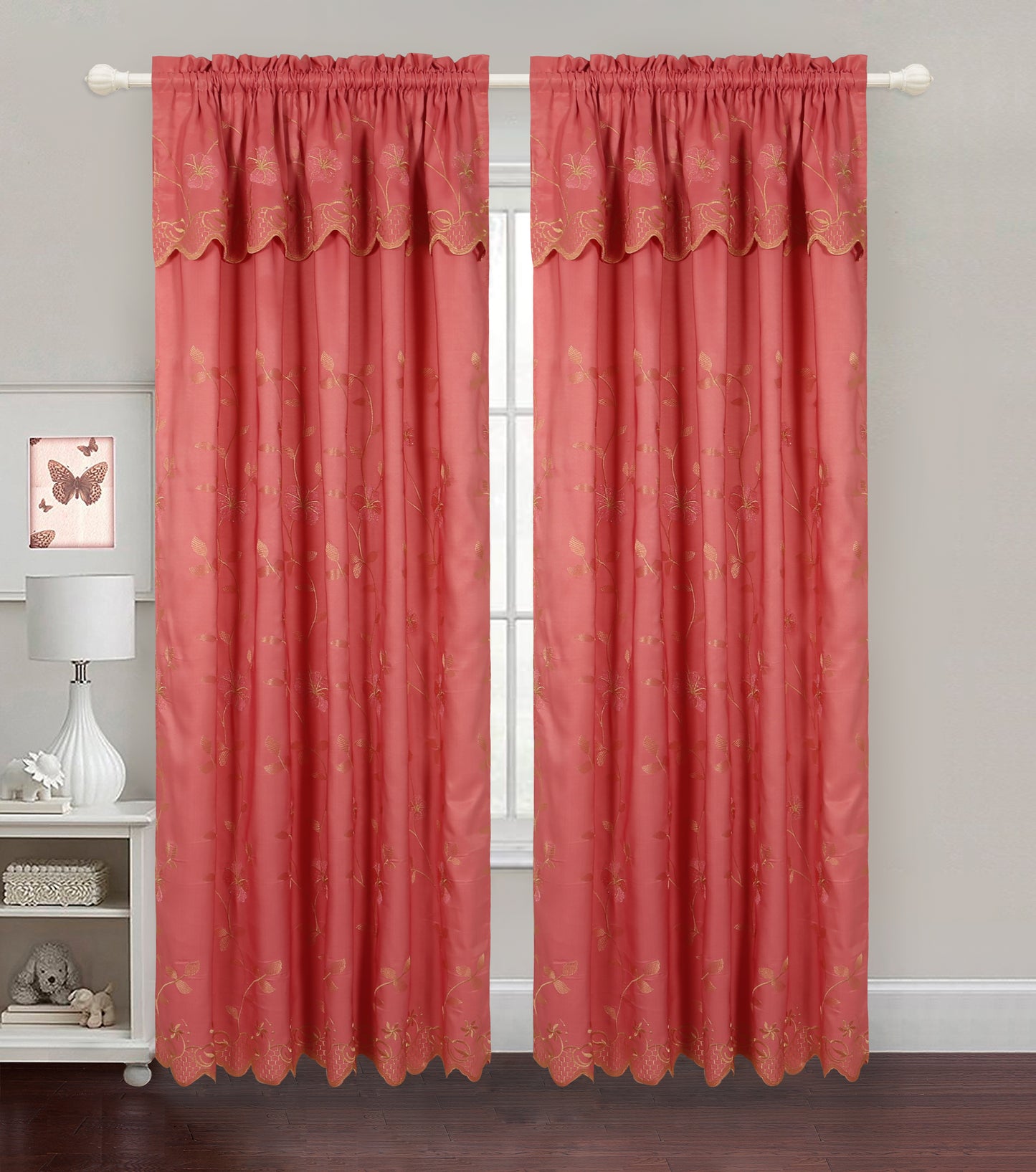 Allison - Embroidered Jacquard Panel Curtain - Glory Home Design
