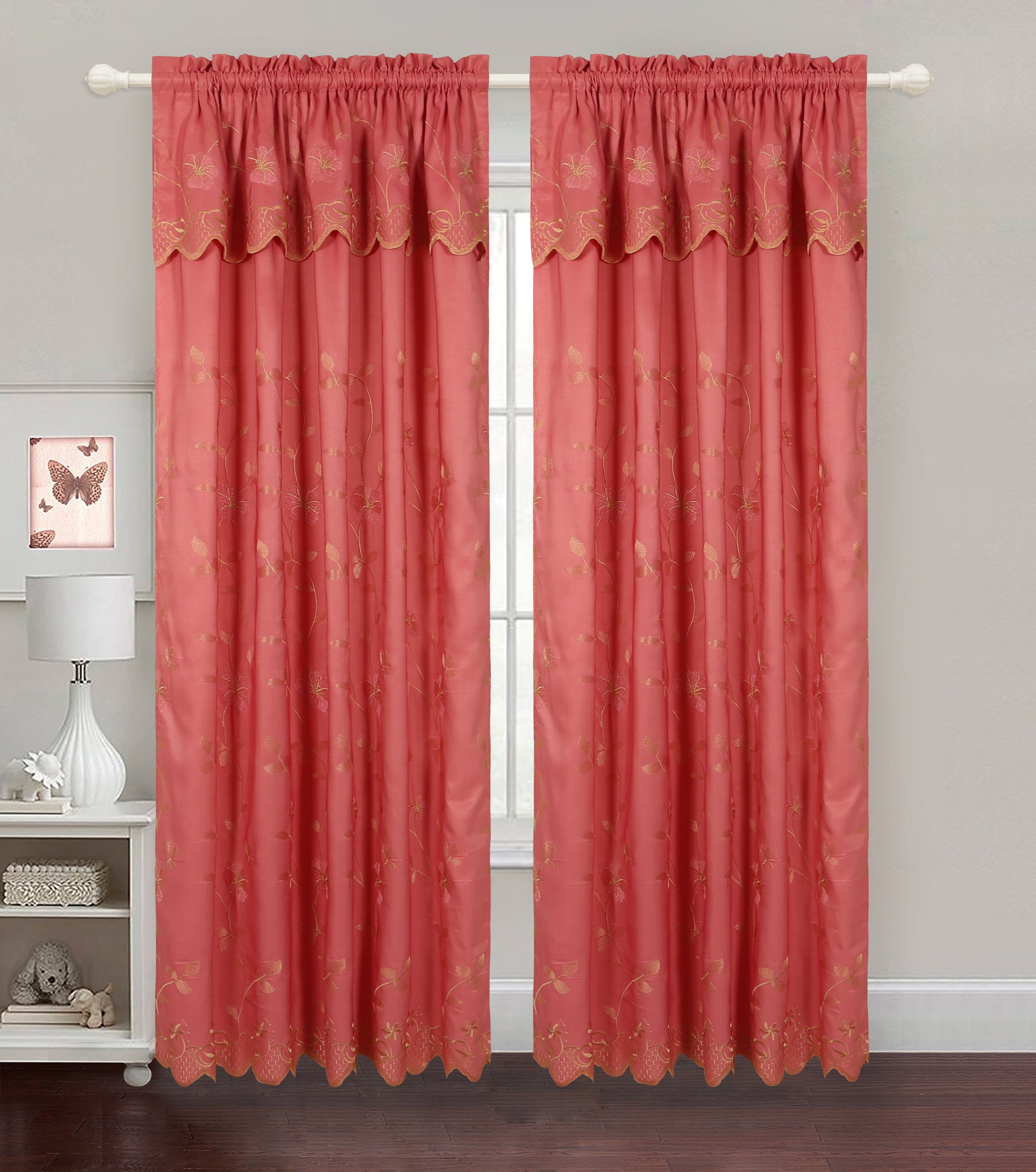 Allison - Embroidered Jacquard Panel Curtain - Glory Home Design