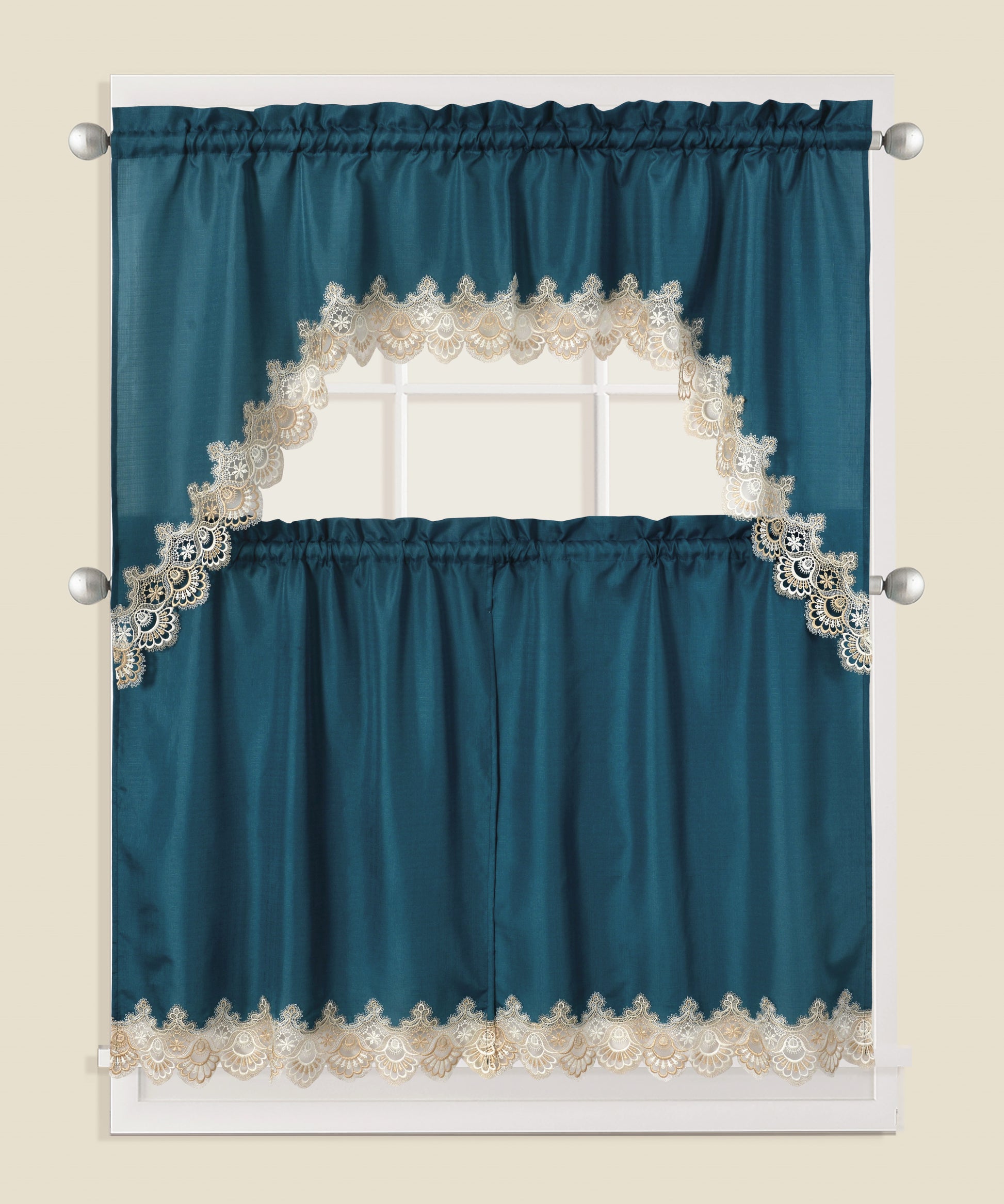 3 Piece - Kitchen Curtain - Clara - Glory Home Design