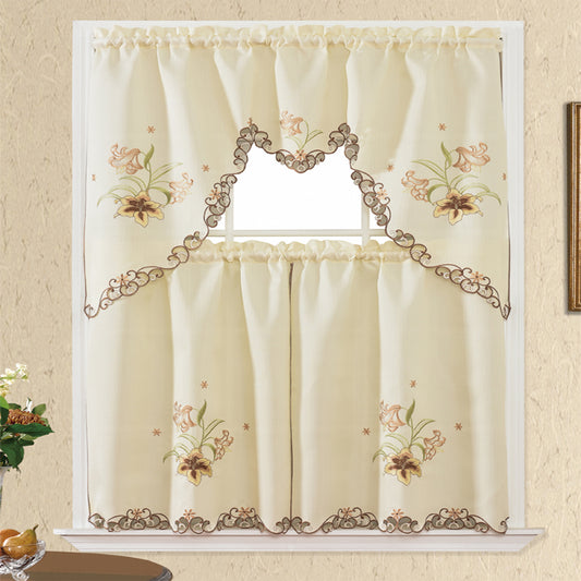 3 Piece - Kitchen Curtain - Estelle - Glory Home Design