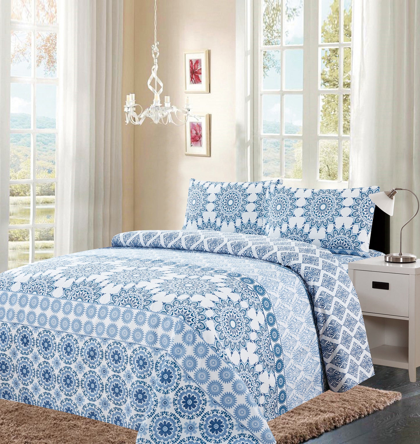 4 Piece Printed Sheet Set - Variation 800-2 Lineup - Glory Home Design