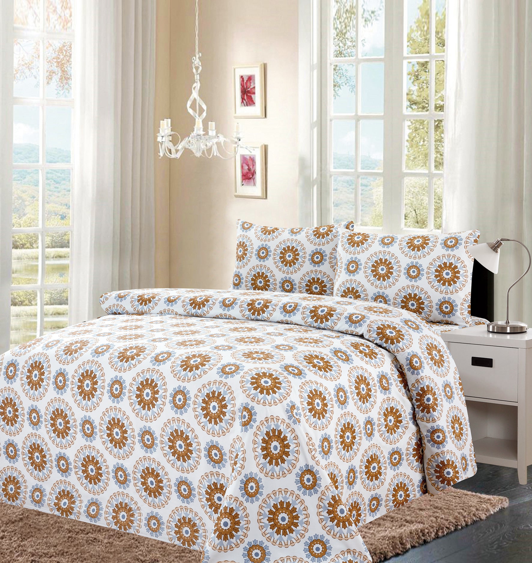 4 Piece Printed Sheet Set - Variation 800-2 Lineup - Glory Home Design