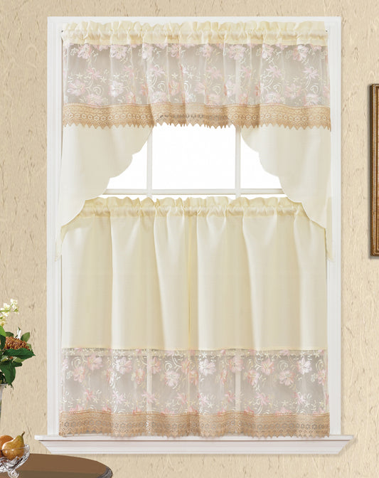 3 Piece - Kitchen Curtain - Heidi - Glory Home Design
