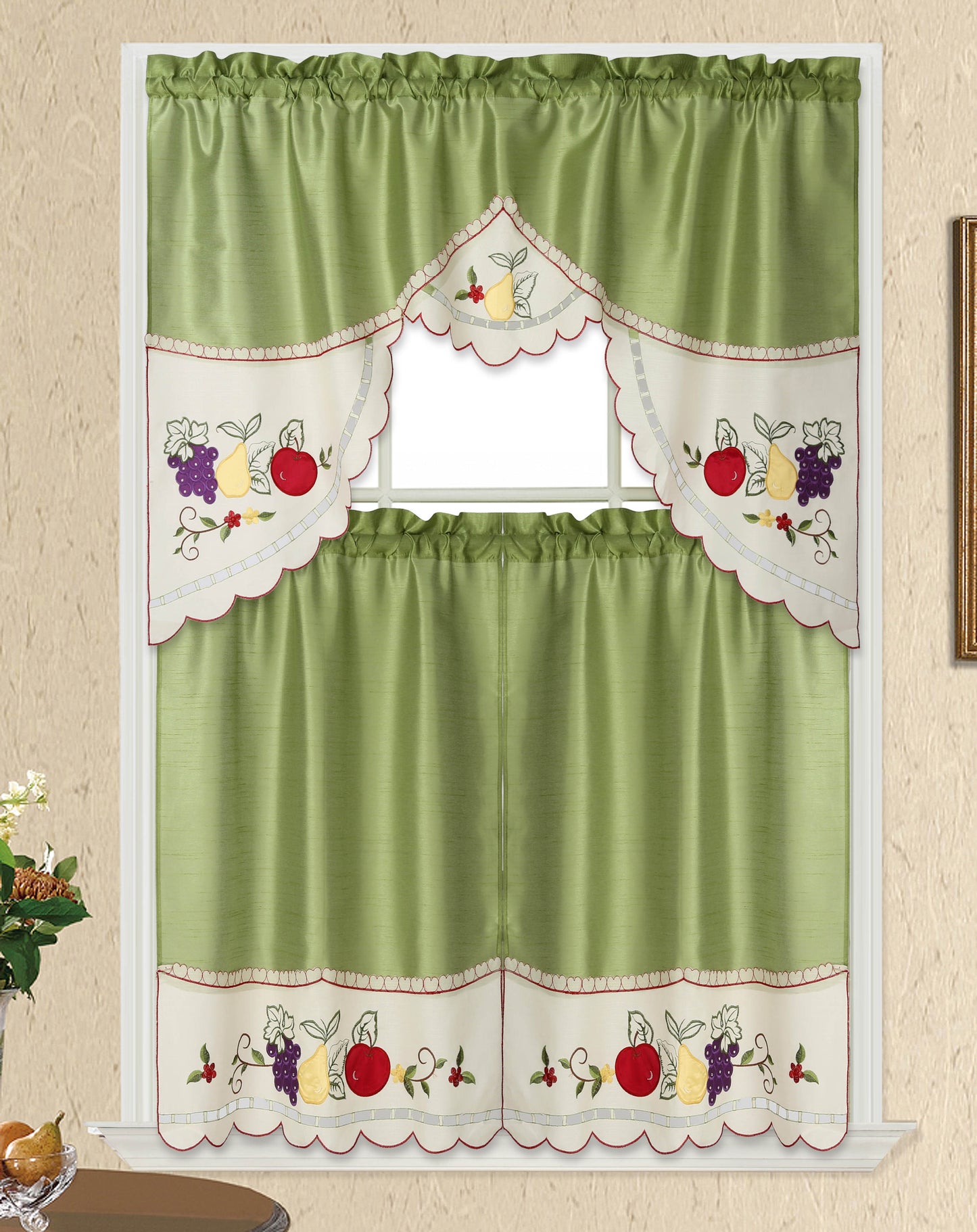 3 Piece - Kitchen Curtain - Jessie - Glory Home Design