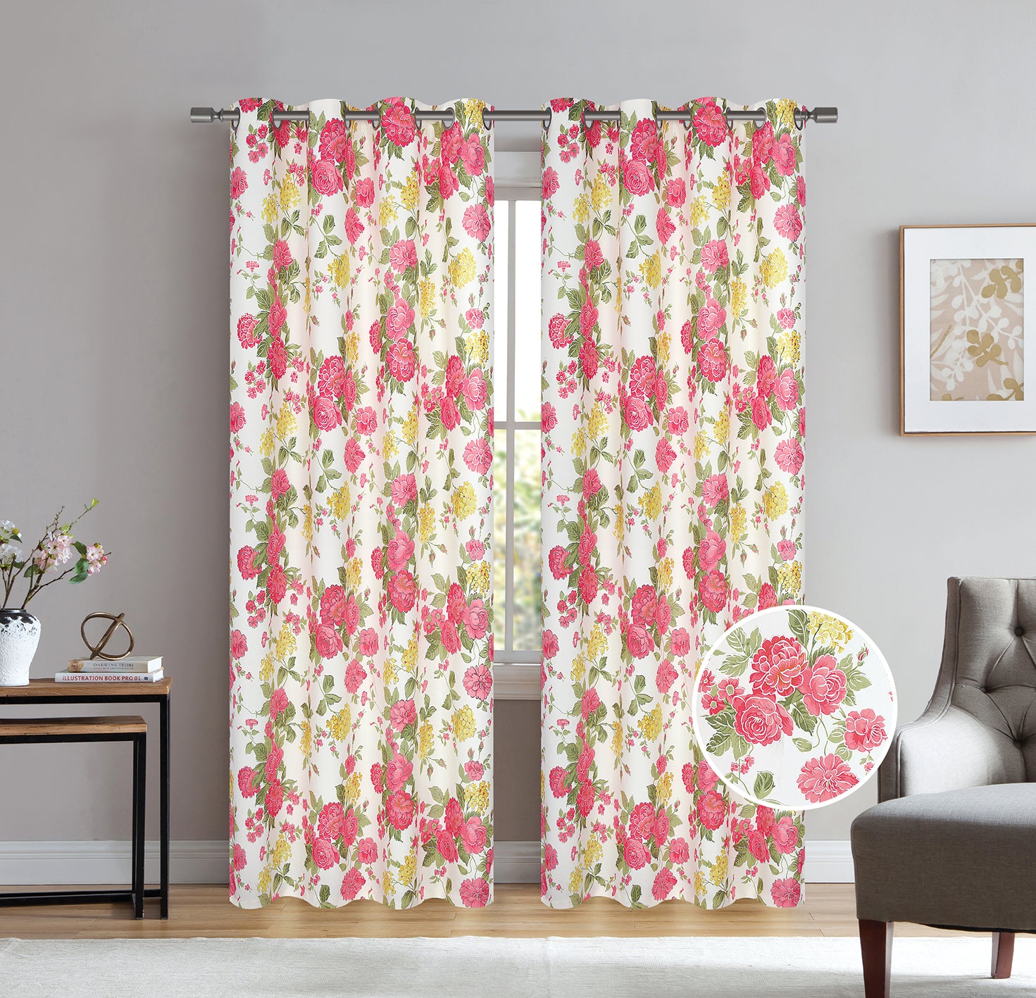 Logan - Foil Printed Blackout Grommet Panel - Glory Home Design