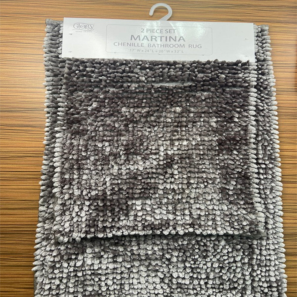 Martina- Chenille Bathroom Set - Glory Home Design