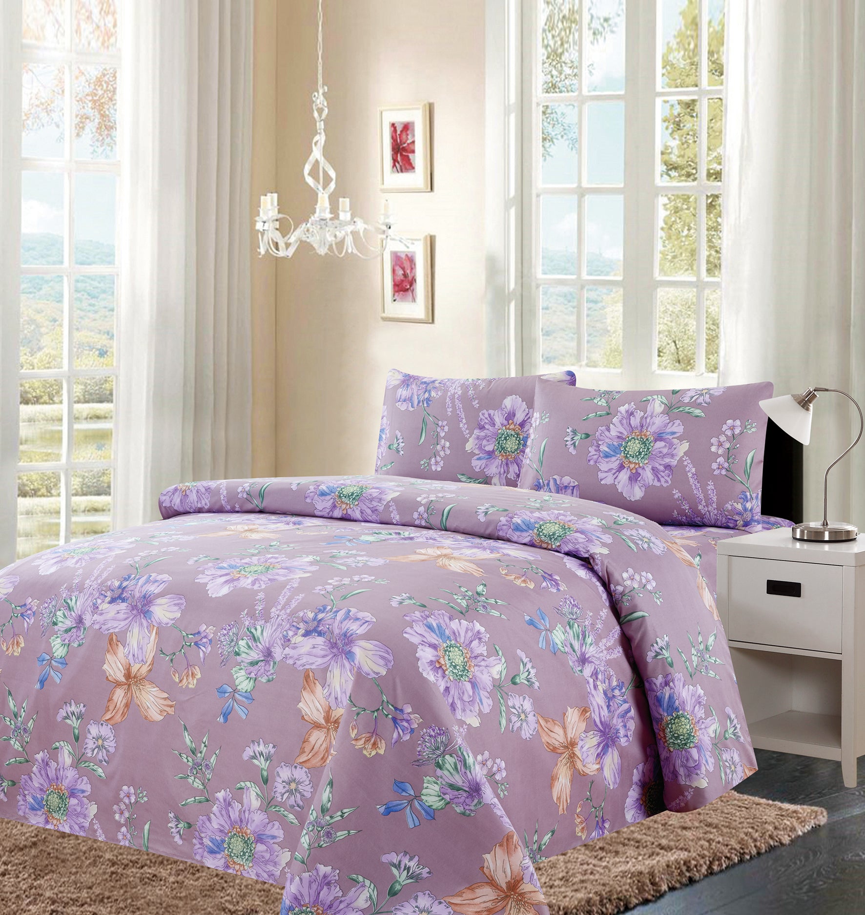 4 Piece Printed Sheet Set - Variation 800-2 Lineup - Glory Home Design