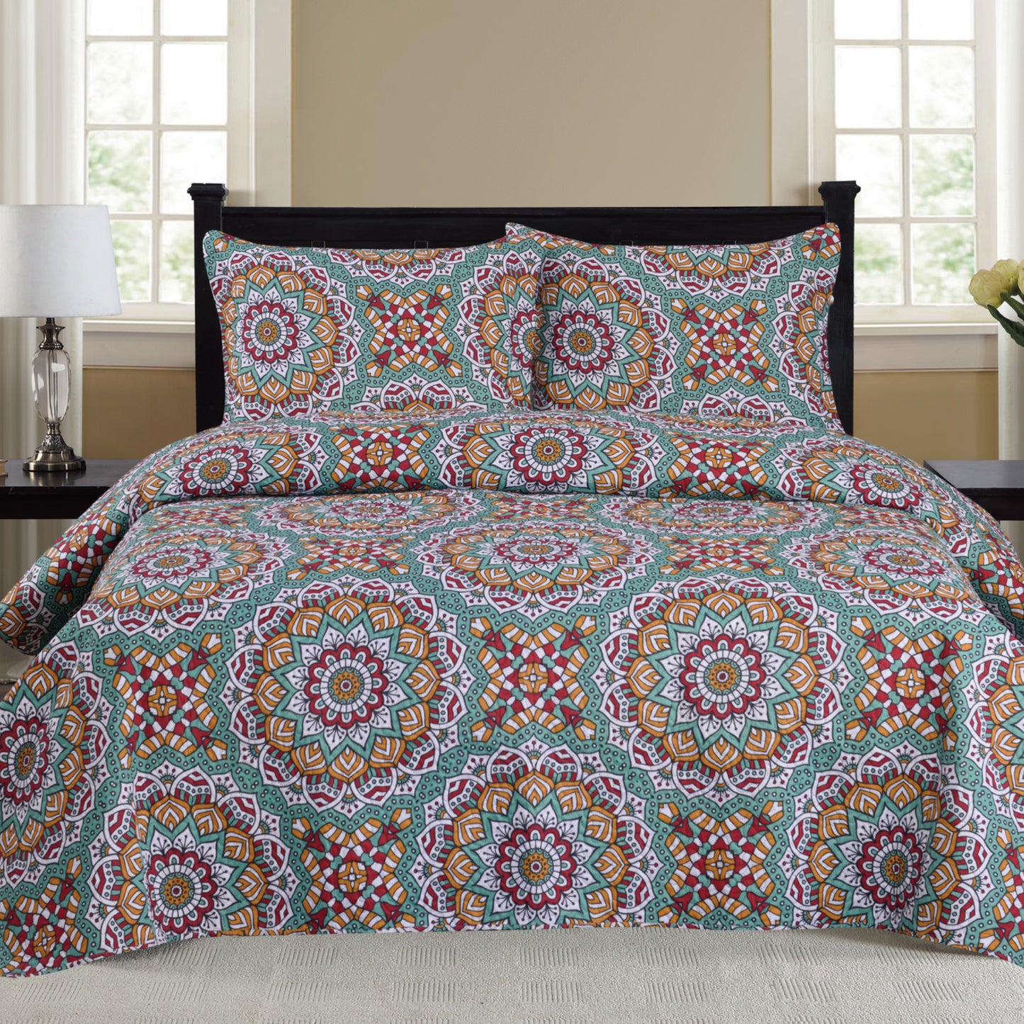 Cynthia - 3 Piece Quilt Set - Multi - Glory Home Design