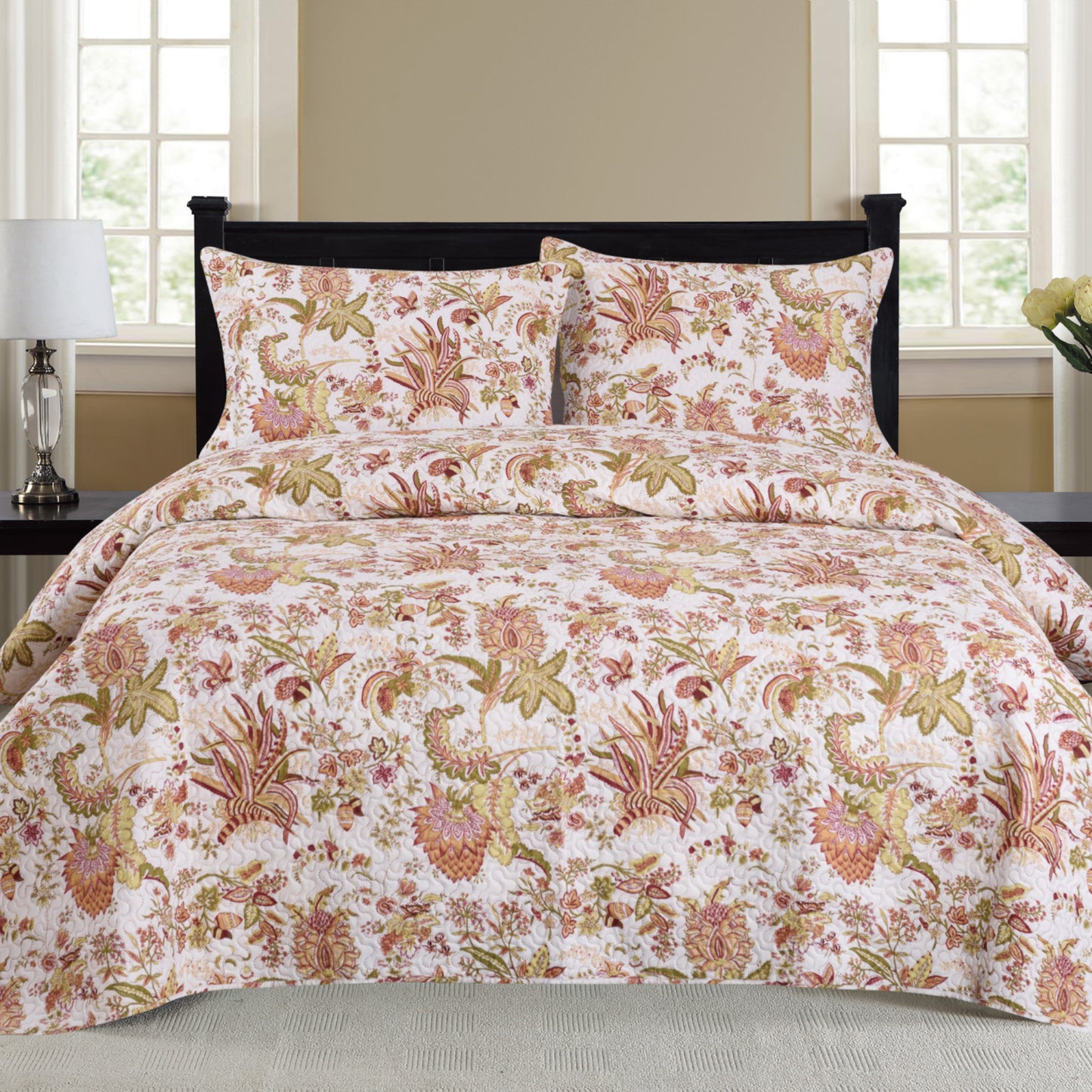 Nikki - 3 Piece Quilt Set - Multi - Glory Home Design