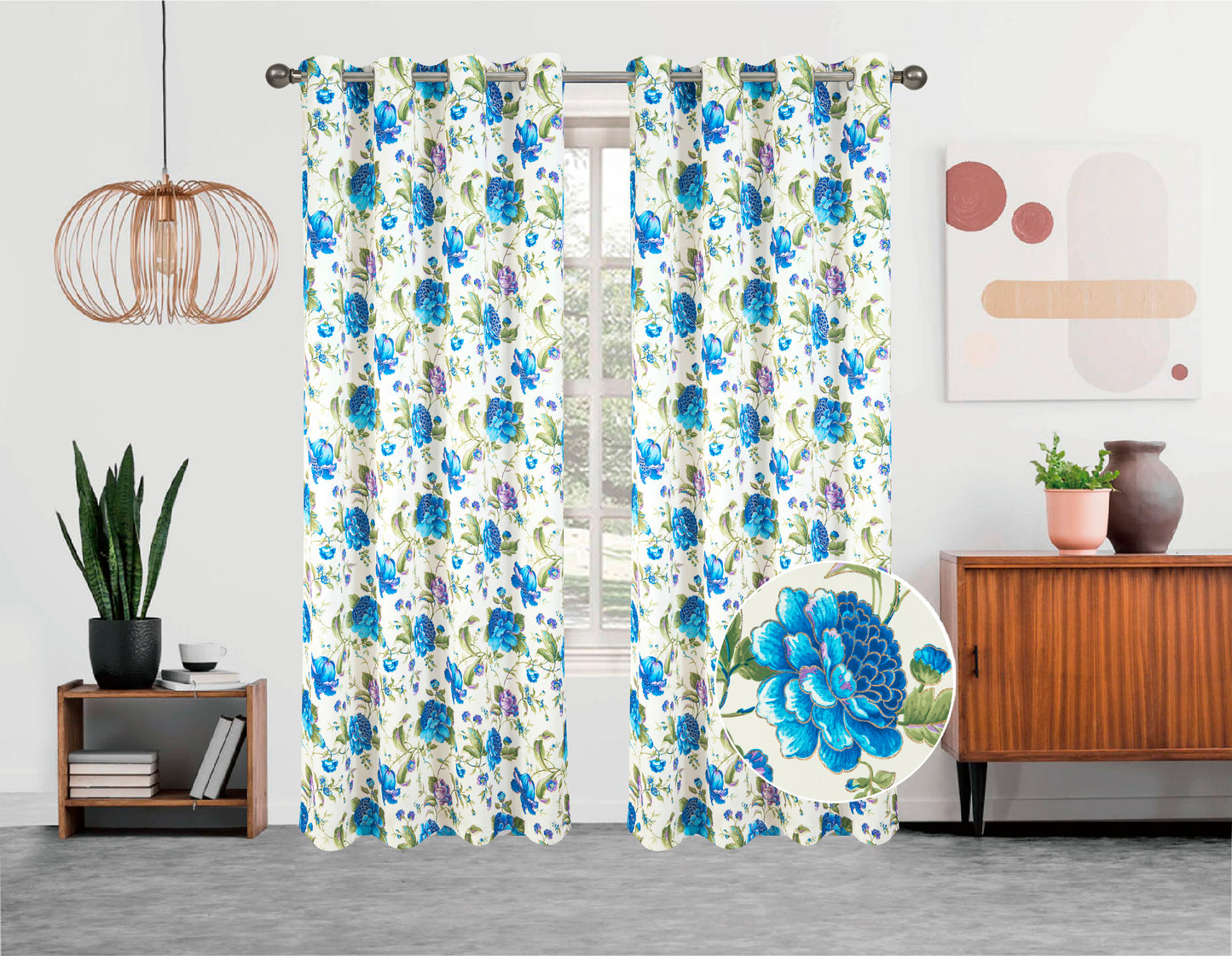 Claudia - Foil Printed Blackout Grommet Panel - Glory Home Design