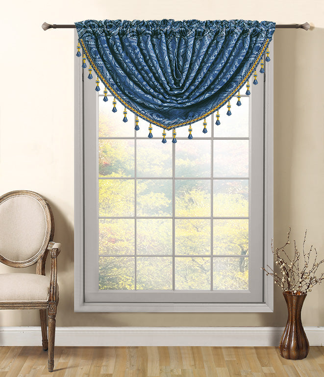 Mia Complete Set 2 Panels & 3 Valances - - Glory Home Design
