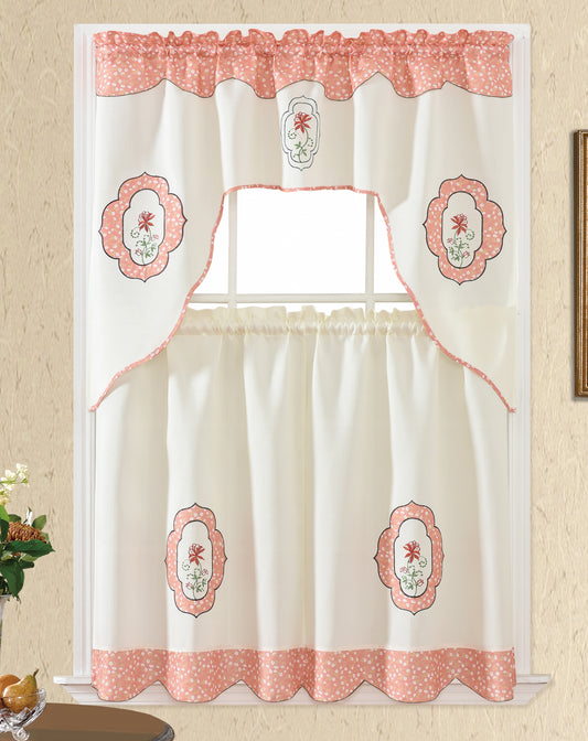 3 Piece - Kitchen Curtain - Nicole - Glory Home Design