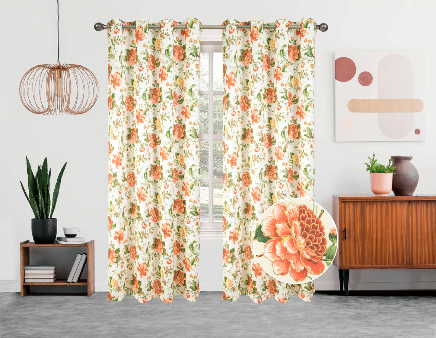 Claudia - Foil Printed Blackout Grommet Panel - Glory Home Design