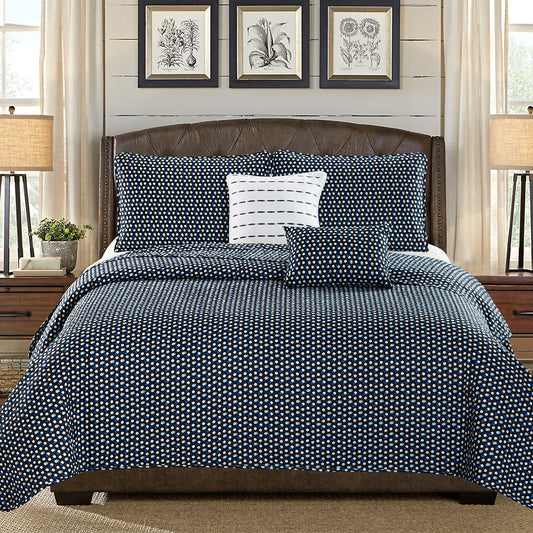 Karina - 5 Piece Quilt Set - Polka Dot Modern - Glory Home Design